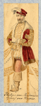 32662 Afbeelding van een kostuumontwerp van Philips van Montmorenci, graaf van Hoorne, te paard, figurant in de ...